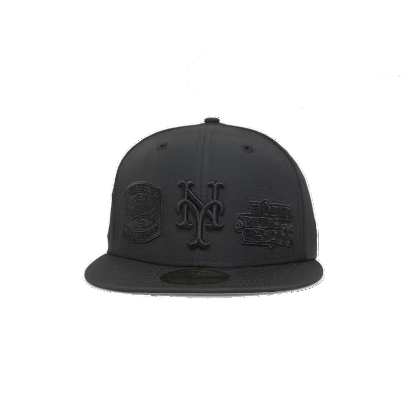 New York Mets New Era 59FIFTY All Over Patches Hat – BLACKOUT