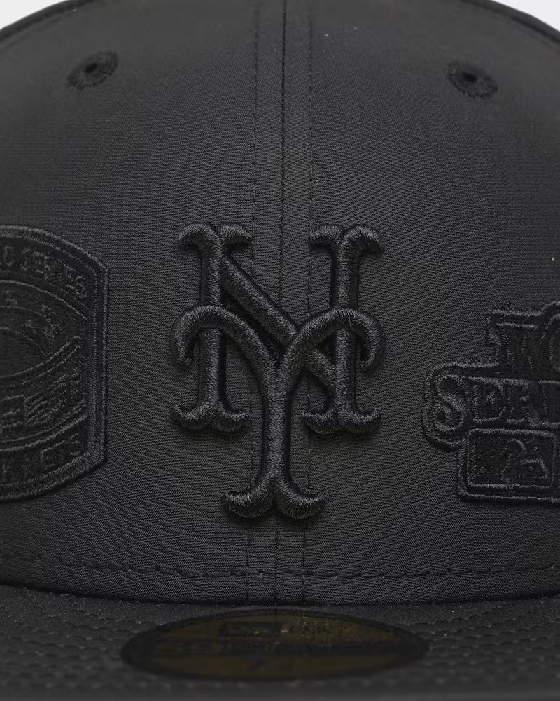 New York Mets New Era 59FIFTY All Over Patches Hat – BLACKOUT