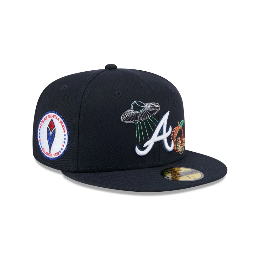 כובע ניו ארה שחור – Atlanta Braves | דגם State Stitch Style 59FIFTY
