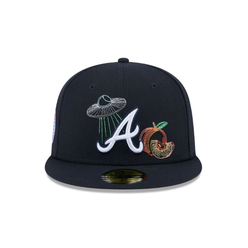 כובע ניו ארה שחור – Atlanta Braves | דגם State Stitch Style 59FIFTY