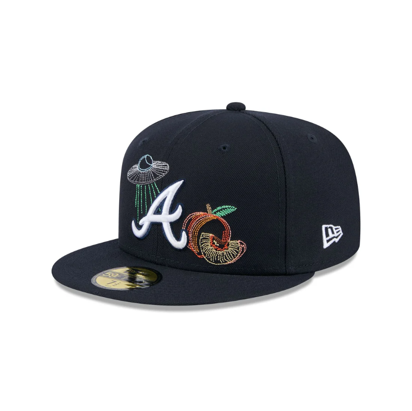 כובע ניו ארה שחור – Atlanta Braves | דגם State Stitch Style 59FIFTY