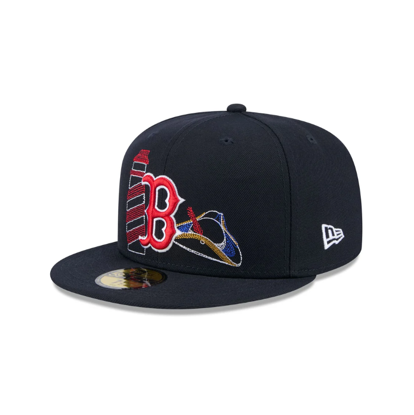 כובע פיטד נייבי – Boston Red Sox | דגם State Stitch