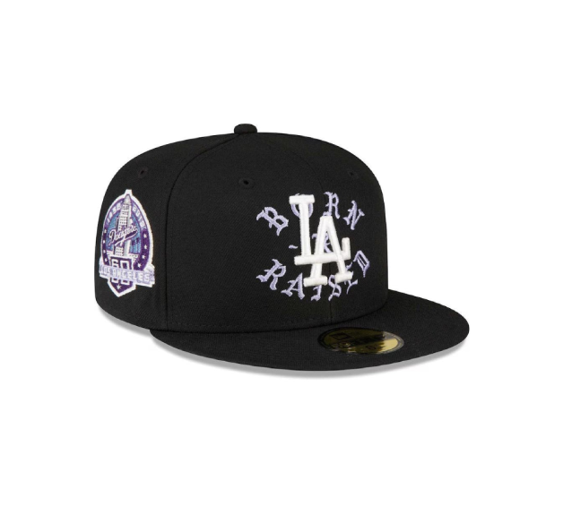 כובע פיטד 59FIFTY – Dodgers × Born x Raised | שחור