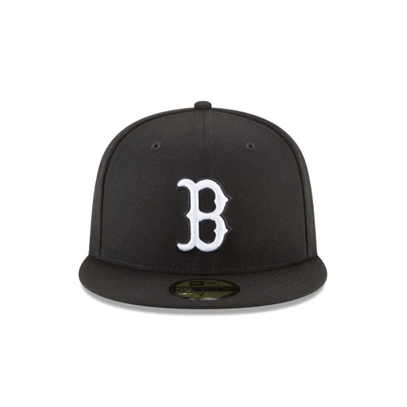 כובע ניו ארה שחור לבן – Boston Red Sox | דגם 59FIFTY Fitted