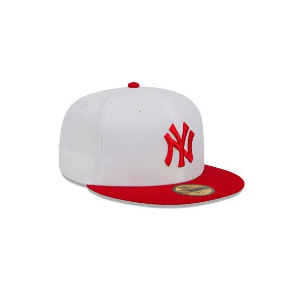 כובע ניו ארה לבן-אדום – New York Yankees | דגם Optic Style 59FIFTY