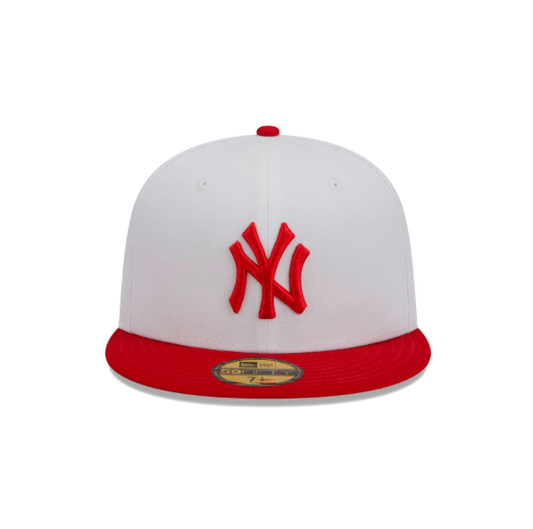 כובע ניו ארה לבן-אדום – New York Yankees | דגם Optic Style 59FIFTY