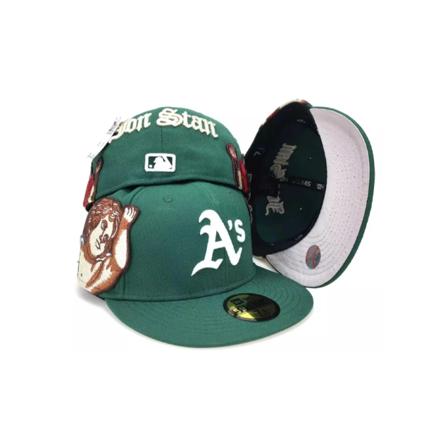 כובע ניו ארה ירוק-לבן – Oakland Athletics | דגם Jon Stan ION Style Snapback