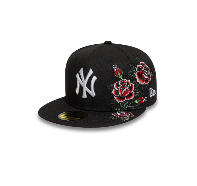 כובע ניו ארה שחור – New York Yankees | דגם Roses Style 59FIFTY