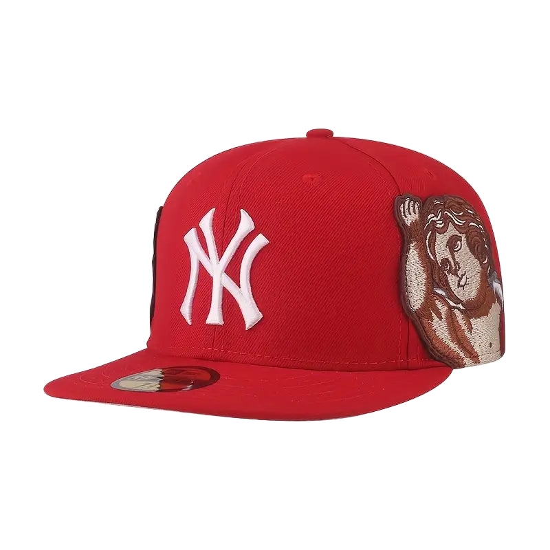 כובע ניו ארה אדום-לבן – New York Yankees | דגם Jon Stan ION Style Snapback