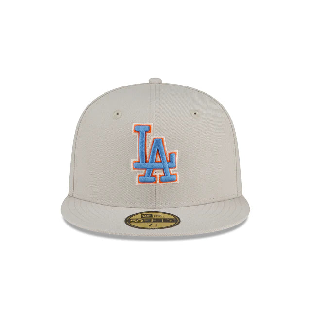 כובע ניו ארה אפור – Los Angeles Dodgers | דגם Just Caps Drop 16 59FIFTY Fitted