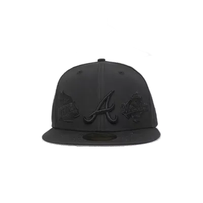 Atlanta Braves New Era 59FIFTY All Over Patches Hat – BLACKOUT