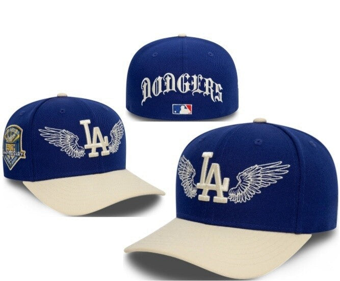 Dodgers Blue-Cream Wing Fitted Cap