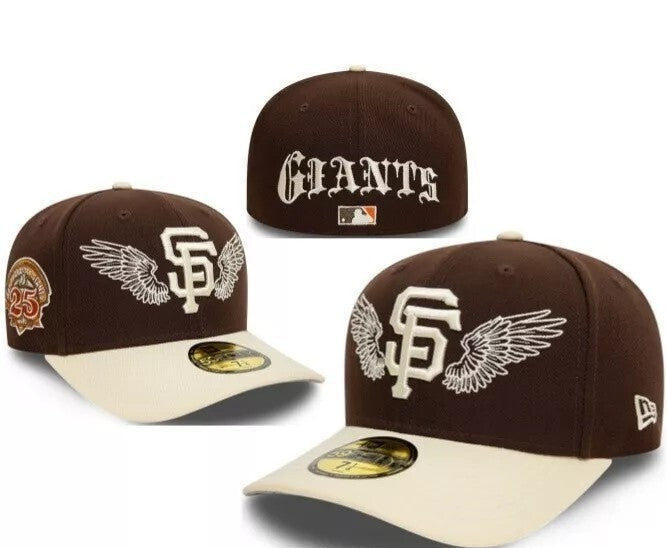 Giants Brown-Cream Wing Fitted Cap